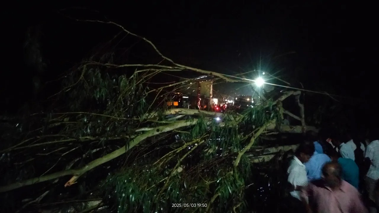Severe thunderstorm in Baunsuni