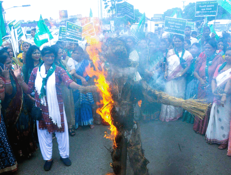BJD protest against Nilagiri MLA